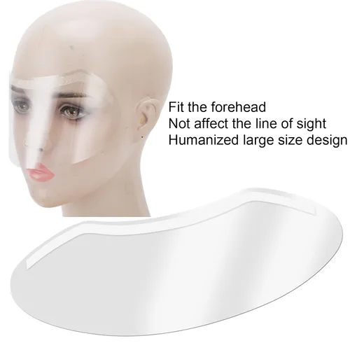 Vista 5 de Pilipane 50 viseras faciales desechables, viseras protectoras transparentes de ducha para procedimientos de pestañas y cejas