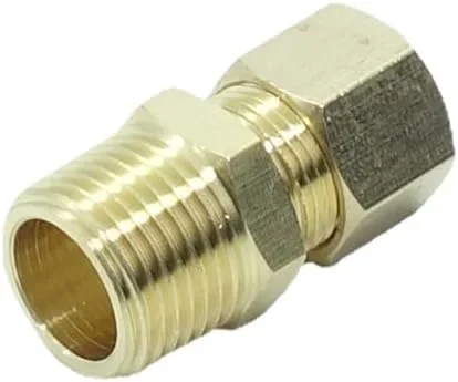 3 piezas de conexión de compresión de latón 1/2" OD del tubo x 1/2" OD conector de unión