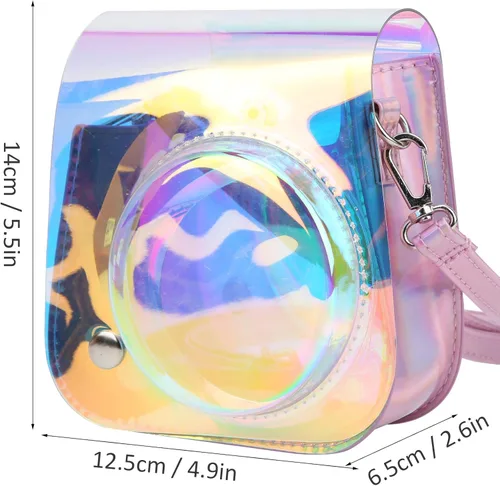 Vista 5 de EBTOOLS Estuche de almacenamiento para cámara, mini bolso transparente de PVC lindo, adecuado para mini cámara 11/9/8