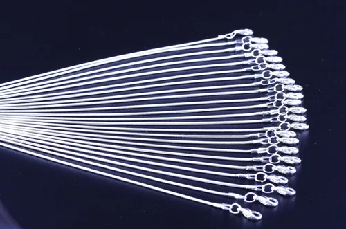 Vista 8 de 24 piezas de cadena serpiente de 1,2mm enchapada en plata 925, collar brillante blanco para hacer joyería, 16 pulgadas