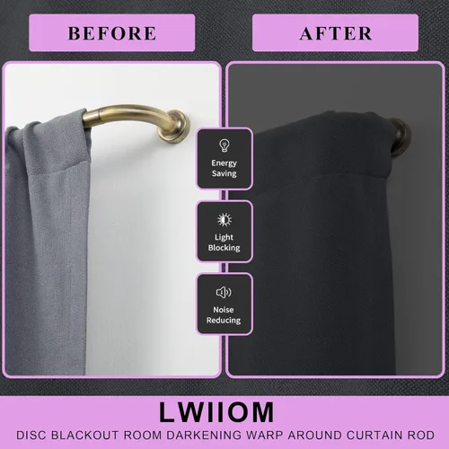 Vista 4 de Barras de cortina de disco de bronce antiguo, barra de cortina de ventana de 28 a 48 pulgadas, barra de cortina ajustable para oscurecer