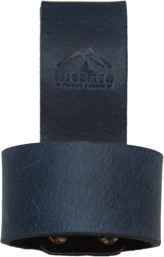 Vista 2 de Wisemen Trading Trabillas o funda para cinturón de hacha, cuero de grado superior de color marrón verdoso