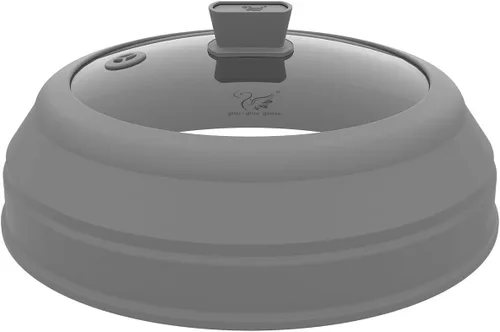 Vista 10 de Tapa protectora contra salpicaduras de microondas, cubierta de vidrio con silicona plegable para cubiertas de platos de 8.5 pulgadas, color negro