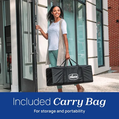 Vista 9 de Chicco Dash Instant Setup - Patio de juegos, cuna portátil con moisés extraíble, corralito para bebés y niños pequeños Carbón/Gris