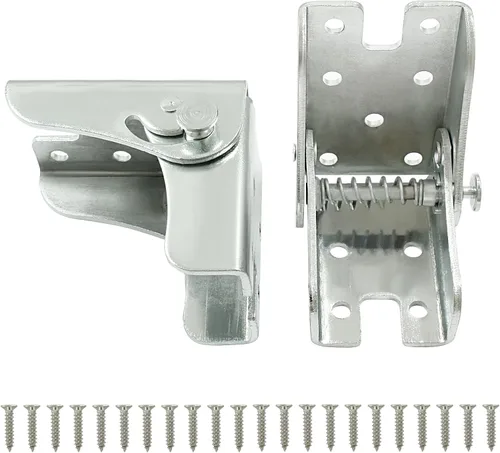 Vista 6 de 2 soportes de bisagra plegables, bisagras autobloqueantes, soporte de mesa plegable de 90 grados, accesorios de patas resistentes para mesa
