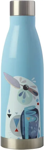 Vista 10 de Maxwell and Williams Pete Cromer - Botella de agua aislada con diseño de Kingfisher Azure, acero inoxidable sin BPA, verde azulado, 16.9 fl oz