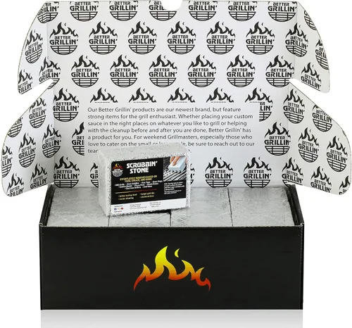 Vista 11 de Better Grillin - Bloque de ladrillos de limpieza para parrilla de piedra Piedra de plancha Bloque de limpieza de piedra para parrilla
