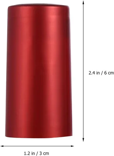 Vista 2 de NUOBESTY 150 cápsulas termorretráctiles de vino, tapas retráctiles para botellas de sellos, fundas retráctiles, cubierta superior de botella, tapón