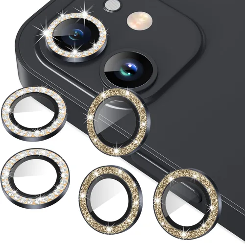 AGVEE Paquete de 6 unidades para iPhone 12 Pro/12/12 Mini/11 Pro Max/11 Pro/11 Pro/11 Protector de lente de cámara, anillo de metal brillante