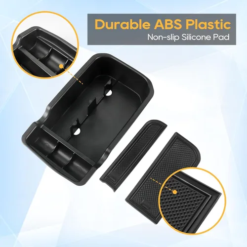 Vista 3 de LFOTPP Organizador de consola central de brújula para accesorios de brújula J*eep 2017-2020 [no para 2021-2023] Bandeja de almacenamiento