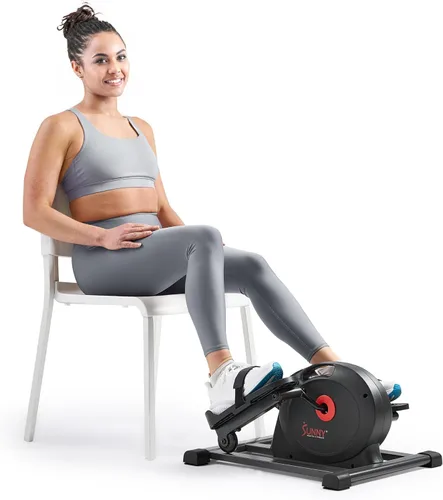 Vista 10 de Sunny Health & Fitness Sitting Under Desk Pedal Exerciser, Portable Training Machine for Senior Exercise, Home Workout Elliptical & Bike