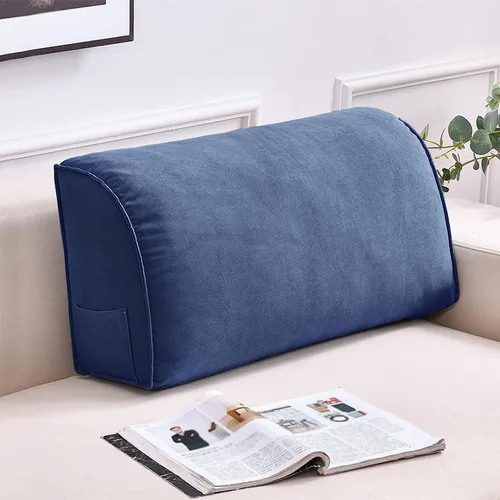 Vista 14 de Almohada triangular para sofá cama, almohada triangular cómoda para cabecera y respaldo de lectura, cojín de soporte lumbar para cuello y espalda