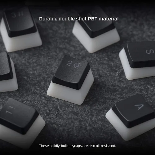 Vista 3 de HyperX Teclas Pudding Juego de teclas PBT de doble disparo con capa translúcida para teclados mecánicos juego completo de 104 teclas perfil OEM