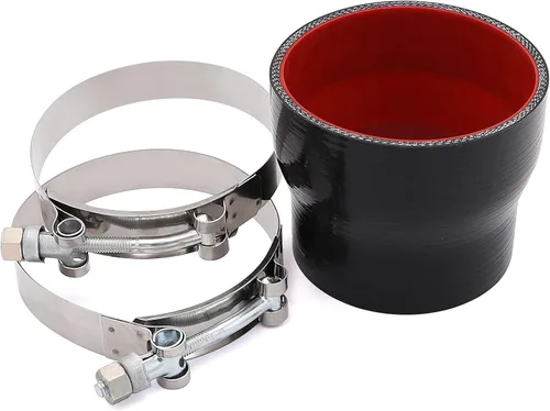 Vista 13 de Acoplador Reductor Recto, Manguera de Silicona ID de 1-3/4 pulgadas a 2-1/2 pulgadas, 4 Capas con Abrazadera de Perno en T de Acero Inoxidable