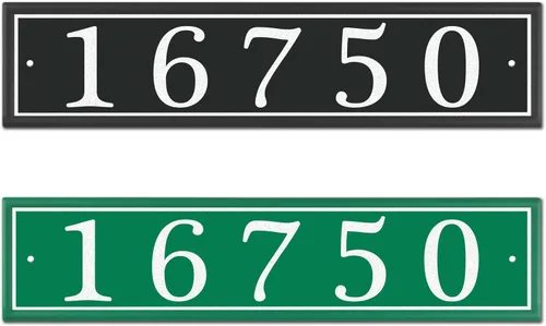 Placa reflectante personalizada, letrero de dirección de aluminio personalizado para buzón, casa, calle, exterior, letrero horizontal de número de