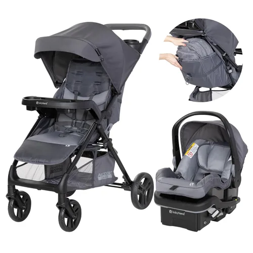 Vista 6 de Sistema de viaje Baby Trend Passport Cargo (con asiento de auto para bebé EZ-Lift™ Plus), Bambú Negro