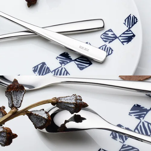 Vista 5 de Cucharas pequeñas de postre de 6.1 pulgadas, yogur, café, espresso, cucharas de helado SUS 304 de acero inoxidable para café, helado, postre, yogur