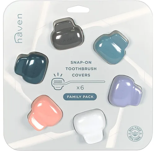 Vista 5 de Cubierta para cepillo de dientes Haven - Se ajusta a cepillos de dientes electrónicos y manuales - Funda para cepillo de dientes para viajes - Juego