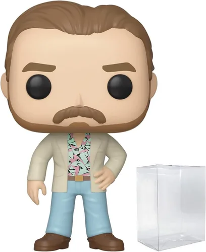 POP Stranger Things - Figura de vinilo de Funko de Jim Hopper (Date Night) (paquete con funda protectora de caja compatible), multicolor, 3.75