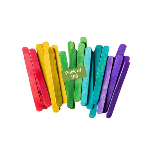 Palitos de madera de colores, paquete