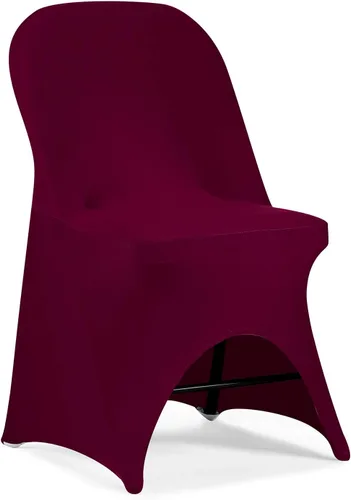 Vista 32 de Funda de silla Peomeise plegable, de elastano elástico para bodas, fiestas, banquetes, eventos