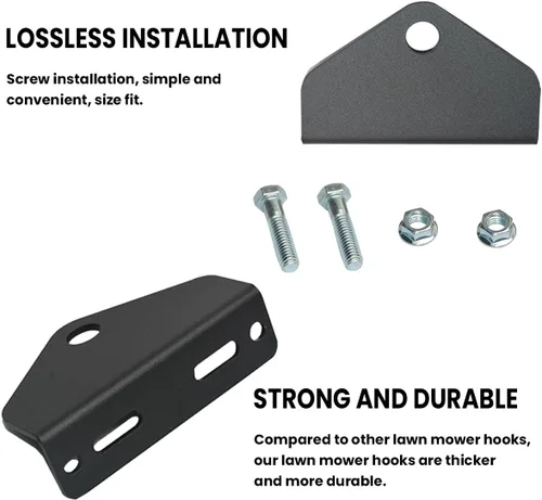 Vista 5 de BESULEN Enganche universal de remolque para cortacésped de giro cero, montaje de enganche de remolque de 3/4 pulgadas con 2 tuercas y tornillos