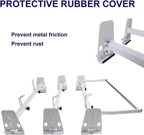 Vista 5 de Mountainpeak Portaequipajes de Escalera Ajustable para Techo de Furgoneta con Rodillo de Carga Compatible con Chevy Express Ford E-Series GMC Savana