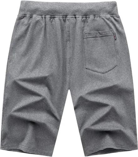 Vista 2 de GEEK LIGHTING Mens Shorts Casual Comfortable Workout Shorts Drawstring Zipper Pockets Elastic Waist