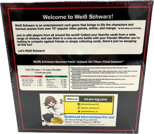 Vista 4 de Weiss Schwarz: Ataque a Titán: Temporada final - Caja de refuerzo de ENG