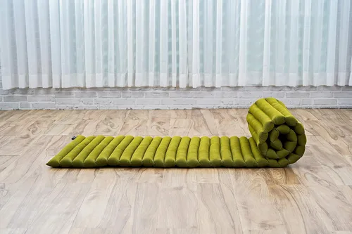 Vista 489 de Leewadee colchón tailandés enrollable para cama de invitados, tapete de yoga, para masaje tailandés, ecológico, orgánico y natural.