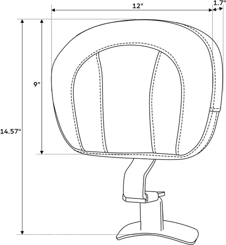 Vista 7 de Conductor/Rider Respaldo Road King Front Driver Rider Backrest Pad Para Harley Touring CVO Street Glide Road Glide Electra Glide 2009 Later