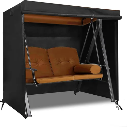 Vista 8 de Ourdoor Swing Cove, Cubierta para Hamaca de 2 Asientos Triples, Cubierta para Columpio de Jardín, Cubierta para Silla Planeadora de Hamaca