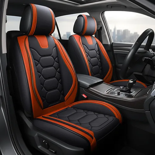 Vista 9 de OASIS AUTO Fundas para Asientos Delanteros de Automóvil, Fundas de Asiento Impermeables de Cuero Sintético para Automóviles Ajuste Universal