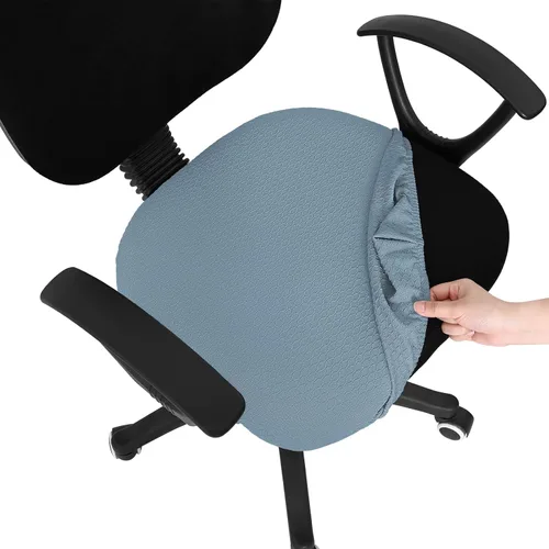 Vista 65 de Smiry Fundas de asiento de silla de computadora de oficina, de jacquard elástico, extraíbles, lavables, antipolvo, protectores de cojín para silla