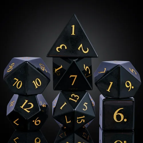 Vista 31 de UDIXI Juego de dados de vidrio prisma, 7 dados de vidrio arcoíris esmerilado para juegos de mesa RPG (prisma arenado)