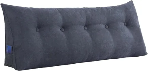 Vista 11 de Almohadas de cuña para sentarse en la cama, almohadas de lectura, almohada triangular con funda de almohada extraíble, cojín de respaldo para sofá