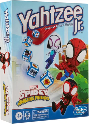 Vista 10 de Hasbro Gaming Spidey and His Amazing Friends Yahtzee Jr.Marvel Edition Board Game for Kids, Ages 4 and Up (Yaxa Exclusive)