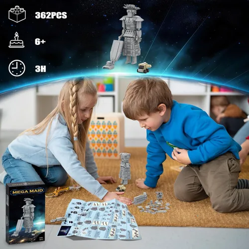 Vista 4 de Generic Mega Maid - Kit de construcción creativo de bolas espaciales para adultos, niños, juego de construcción de escritorio compatible con Lego
