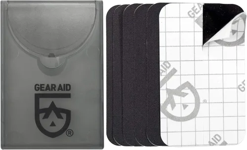 GEAR AID Parches pequeños de cinta Tenacious Tape con adhesivo de pelar y pegar para arreglar agujeros y desgarros en ropa de invierno, chaquetas de