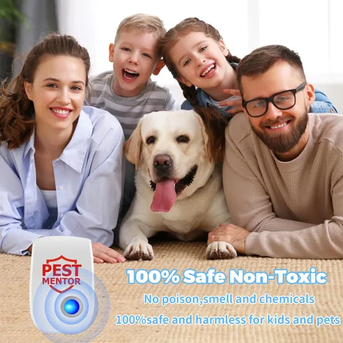 Vista 4 de Enchufe ultrasónico repelente de plagas, control de plagas para repeler mosquitos, ratones, arañas, insectos, cucarachas, repelente electrónico