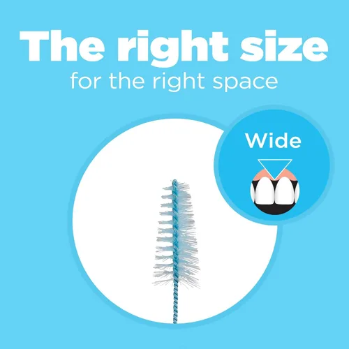 Vista 4 de GUM Proxabrush Go-Betweens - Recambios anchos - Compatible con mango permanente GUM - Cepillos interdentales reutilizables - Púas dentales de cerdas
