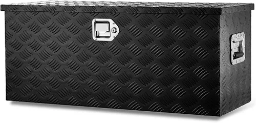 Caja de herramientas para camión de 36 pulgadas, caja de herramientas de aluminio para plataforma de camión con cerradura con manija y llaves,