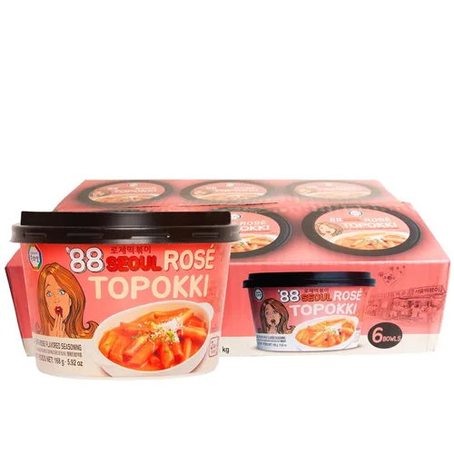 Vista 15 de Surasang Korean Tteokbokki Cup - Comida callejera coreana, salsa clásica dulce y picante, comida instantánea de microondas de 2 minutos, pasteles