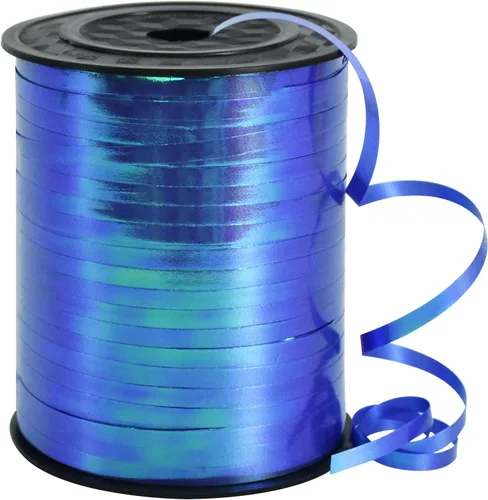 BEISHIDA Tira de globos de 500 yardas azules de 0.197 in para envolver regalos, cinta delgada y rizada para manualidades, cuerda de globos para