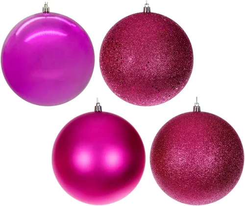 Vista 40 de Vickerman Adorno de bola de oro antiguo de 6 pulgadas con 4 acabados, 4 por caja