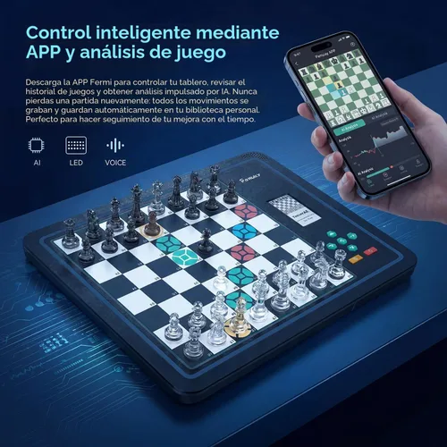 Vista 3 de Juego de ajedrez electrónico AI, juego de ajedrez de computadora con aplicación de juego en línea, juego de ajedrez electrónico, juegos de ajedrez