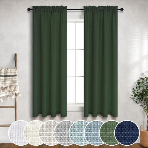 Vista 89 de Mrs.Naturall Cortinas azul marino de 90 pulgadas de largo para sala de estar, juego de 2 paneles con bolsillo para barra, cortinas reductoras