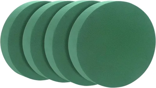 LOMIMOS Espuma floral redonda de 6 pulgadas, bloques de espuma húmeda verde para arreglos florales, decoración de arreglos florales, manualidades,