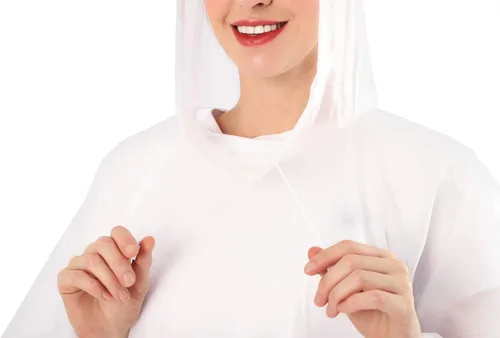 Vista 19 de ANTVEE Ponchos de lluvia para adultos, impermeable, portátil, reutilizable, paquete de 2 con capucha con cordón, se mantiene seco