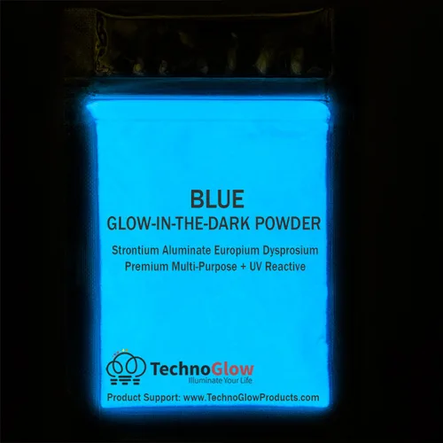 Polvo que brilla en la oscuridad, azul natural, varios colores, serie PRO, 1 onza (0.99 oz)